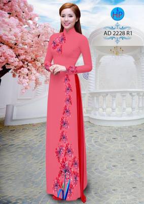 Vải áo dài hoa chạy dọc-DT 1973