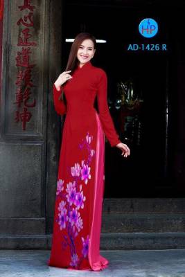 Vải áo dài cành hoa Sứ-DT 1976