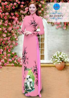 Vải áo dài hoa cảnh-DT 2013
