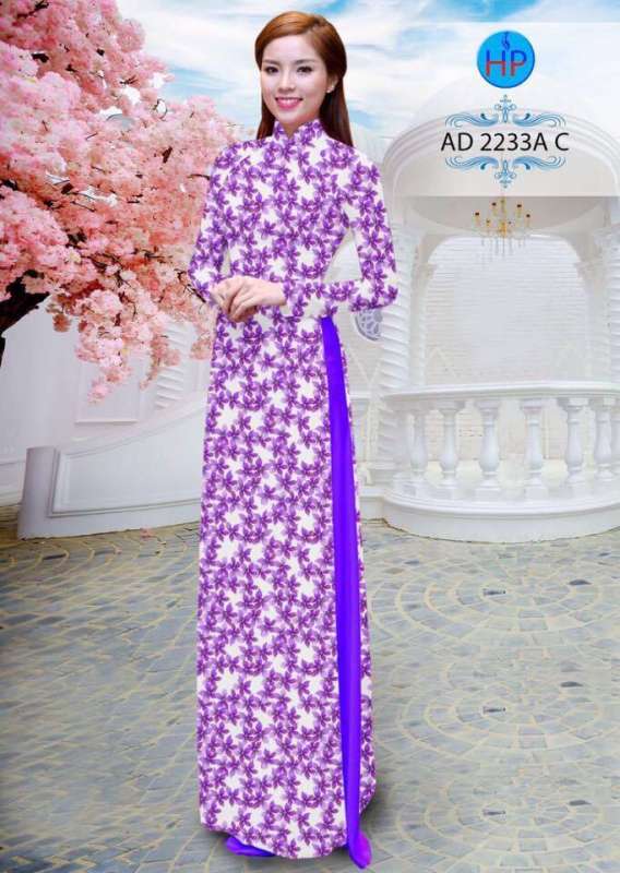 Vải áo dài hoa nhí Vải áo dài hoa nhí