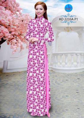 Vải áo dài hoa nhí-DT 2017