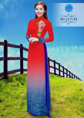 Vải áo dài hoa hồng nhỏ-DT 2020