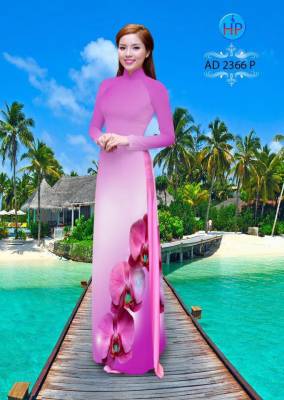 Vải áo dài hoa 3D-DT 2040