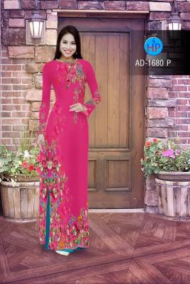Vải áo dài cành hoa-DT 2042