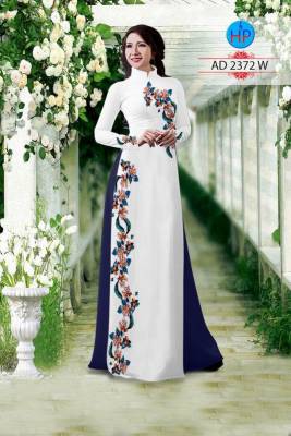 Vải áo dài hoa dây chạy dọc-DT 2047