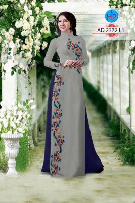 Vải áo dài hoa dây chạy dọc-DT 2047