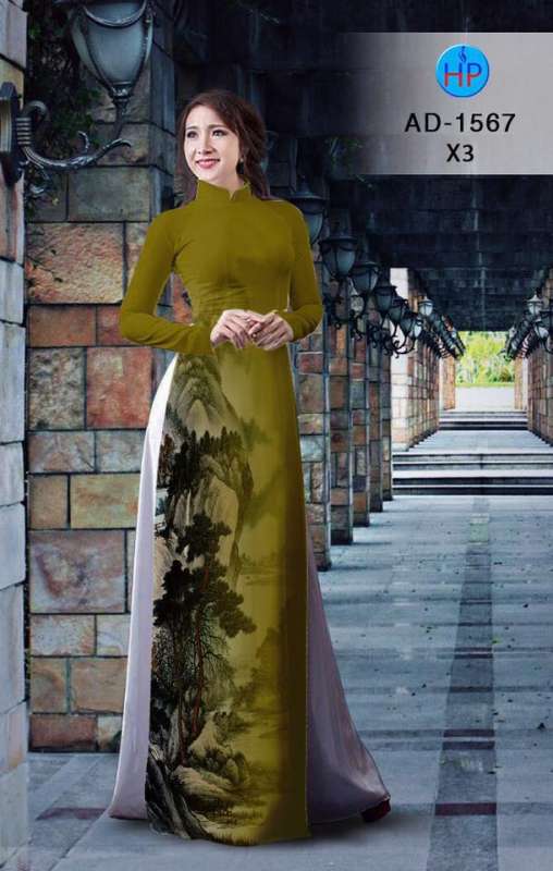 Vải áo dài phong cảnh