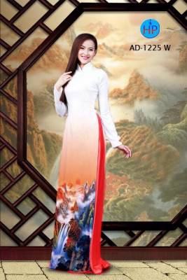 Vải áo dài mây và núi-DT 2051