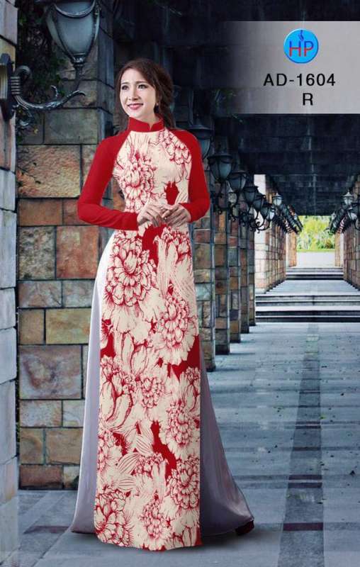 Vải áo dài hoa 3D