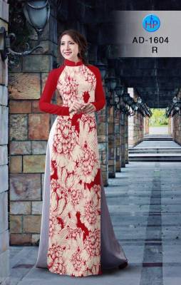 Vải áo dài hoa 3D-DT 2056