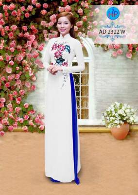 Vải áo dài hoa trên-DT 2059