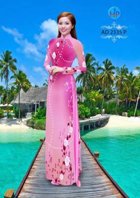 Vải áo dài hoa dây-DT 2061