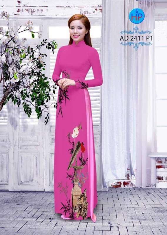 Vải áo dài cành Trúc
