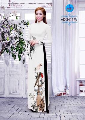 Vải áo dài cành Trúc-DT 2121