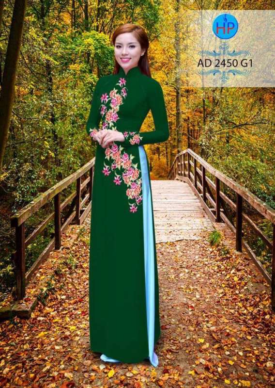 Vải áo dài hoa rơi