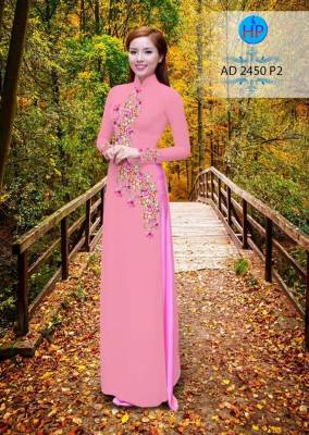 Vải áo dài hoa rơi-DT 2134