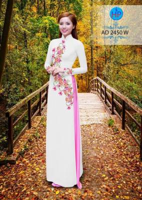 Vải áo dài hoa rơi-DT 2134