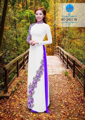 Vải áo dài hoa xéo-DT 2136