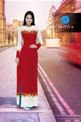 Vải áo dài hoa văn trên dưới-DT 2137