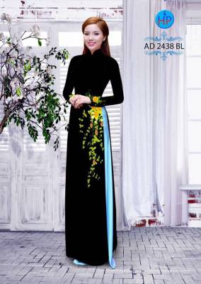 Vải áo dài hoa ngang hông-DT 2139