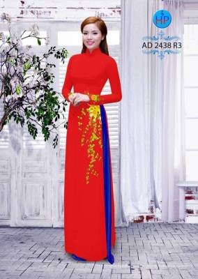 Vải áo dài hoa ngang hông-DT 2139
