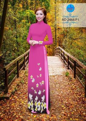 Vải áo dài hoa Sứ-DT 2141