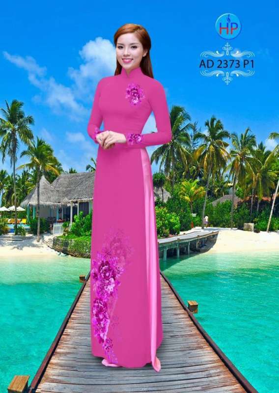 Vải áo dài hoa dây
