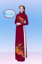 Vải áo dài hoa trên dưới