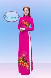 Vải áo dài hoa trên dưới