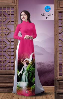 Vải áo dài phong cảnh-DT 2168