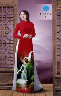 Vải áo dài phong cảnh-DT 2168