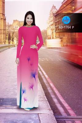 Vải áo dài hoa tà dưới-DT 2169