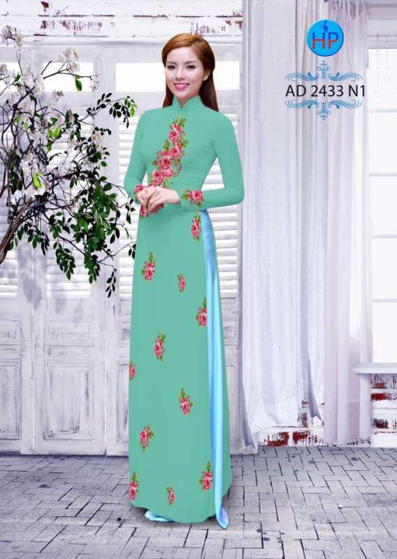 Vải áo dài hoa nhỏ