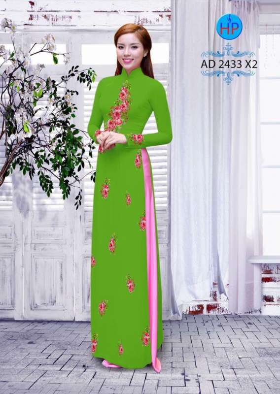 Vải áo dài hoa nhỏ