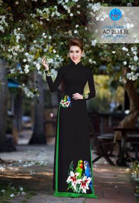 Vải áo dài hoa trên dưới-DT 2178