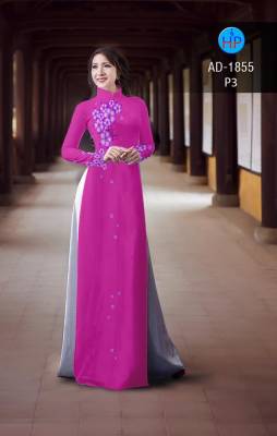 Vải áo dài hoa 3D-DT 2180