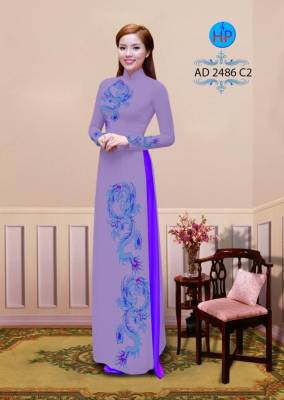 Vải áo dài Rồng bay-DT 2184
