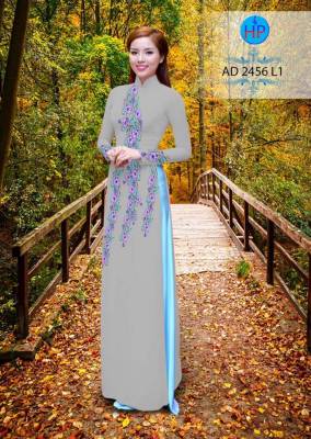 Vải áo dài hoa dây-DT 2185