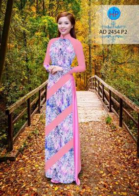 Vải áo dài họa tiết xéo-DT 2191