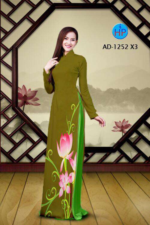 Vải áo dài hoa Sen Vải áo dài hoa Sen
