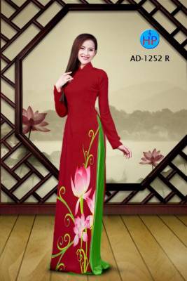 Vải áo dài hoa Sen-DT 2197