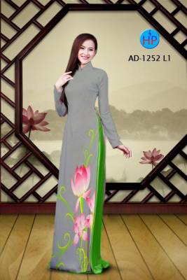 Vải áo dài hoa Sen-DT 2197
