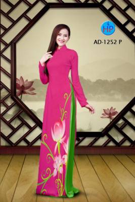 Vải áo dài hoa Sen-DT 2197