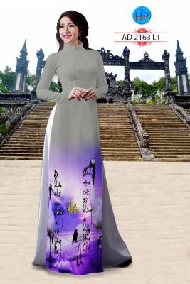 Vải áo dài thư pháp-DT 2207