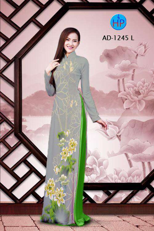 Vải áo dài hoa Sen