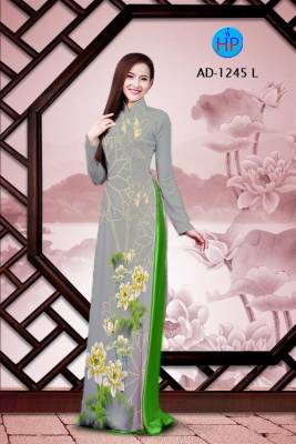Vải áo dài hoa Sen-DT 2216