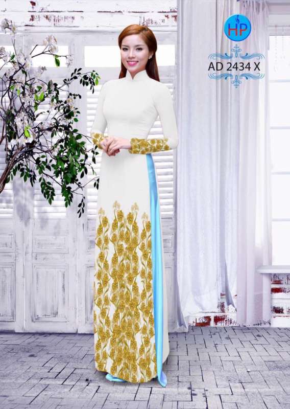 Vải áo dài hoa dây