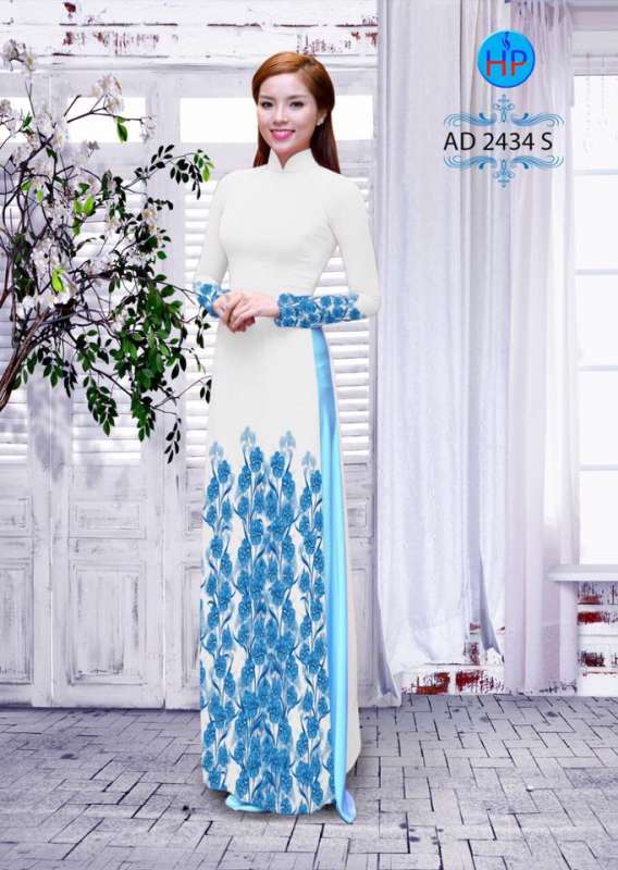 Vải áo dài hoa dây
