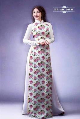 Vải áo dài Lụa hoa nhí-DT 224