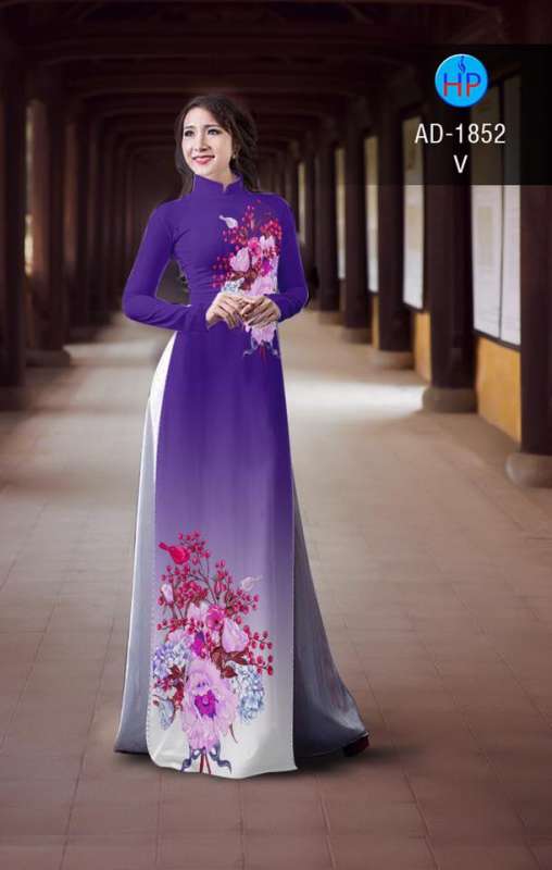 Vải áo dài hoa trên dưới Vải áo dài hoa trên dưới